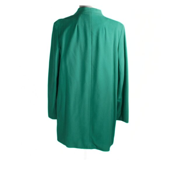 Vintage 1960s 1970s Spring Green Emerald Overcoat Approx Size 14 Rare Color - Picture 4 of 12